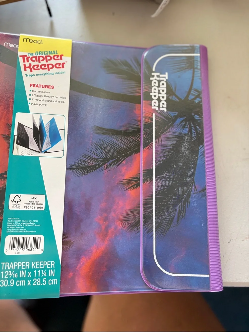 Tropical Palm Trapper Keeper Binder - Purple 2020 new